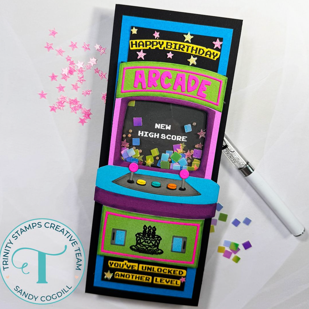 Trinity Stamps Pixel Pop Confetti Embellishment Mix emb-0474 level