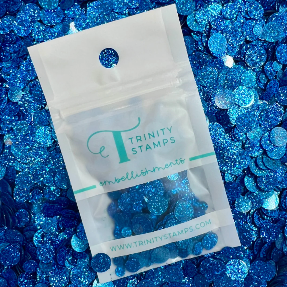 Trinity Stamps Sapphire Sparkle Spots Embellishment Mix emb-0230