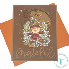 Trinity Stamps Scarecrow Gnome Clear Stamp Set tps-350 grateful