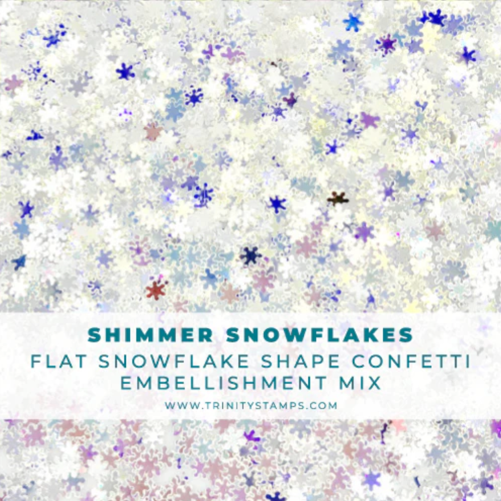 Trinity Stamps Shimmer Snowflakes Embellishment Mix tsb-352