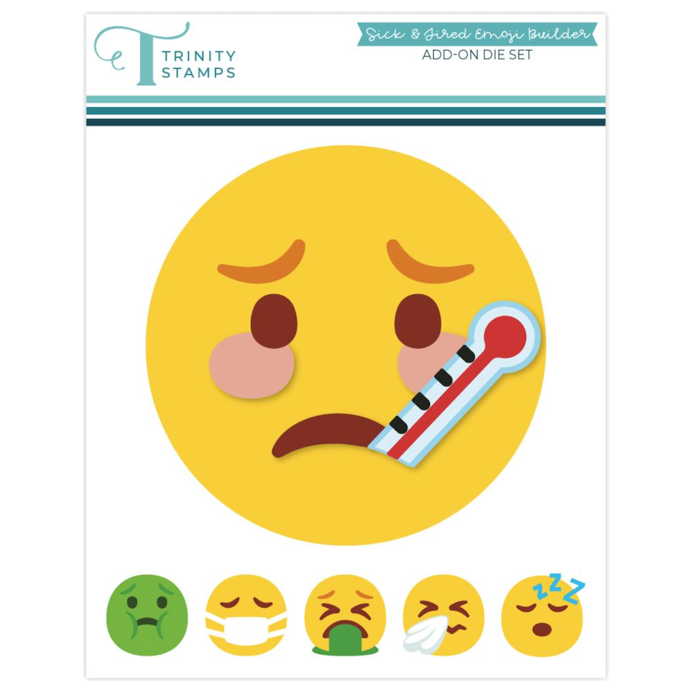 Trinity Stamps Sick & Tired Emoji Builder Die Set tmd-344