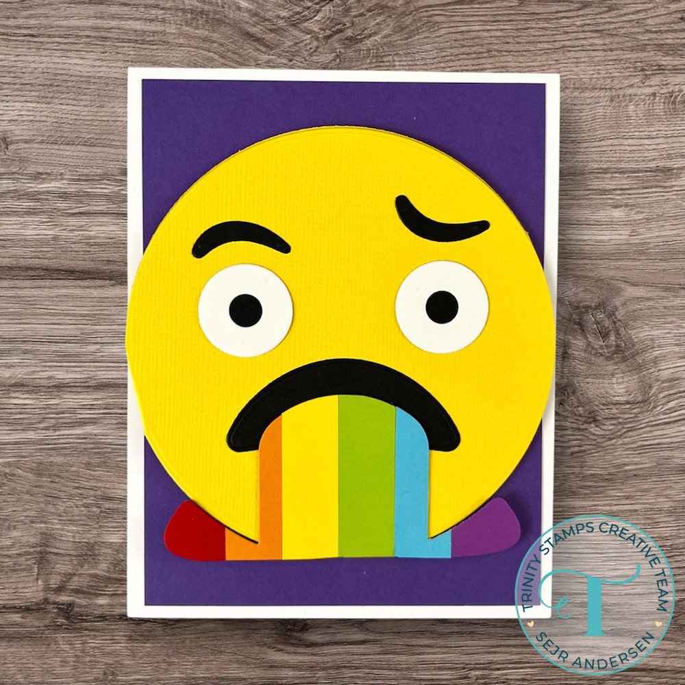 Trinity Stamps Sick & Tired Emoji Builder Die Set tmd-344 rainbow