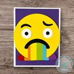 Trinity Stamps Sick & Tired Emoji Builder Die Set tmd-344 rainbow