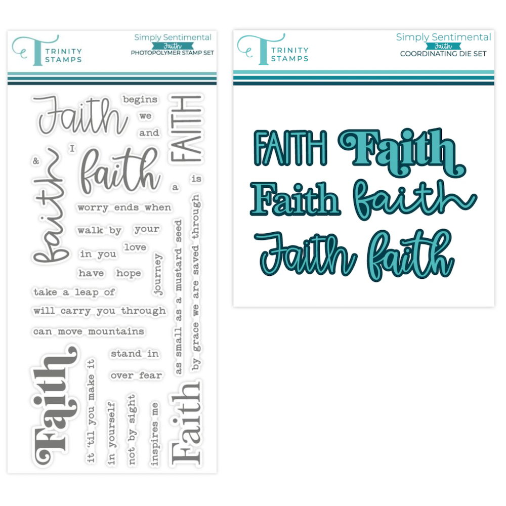 Trinity Stamps Simply Sentimental Faith Stamps and Dies Bundle