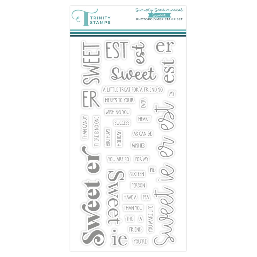 Trinity Stamps Simply Sentimental Sweet Clear Stamp Set tps-388