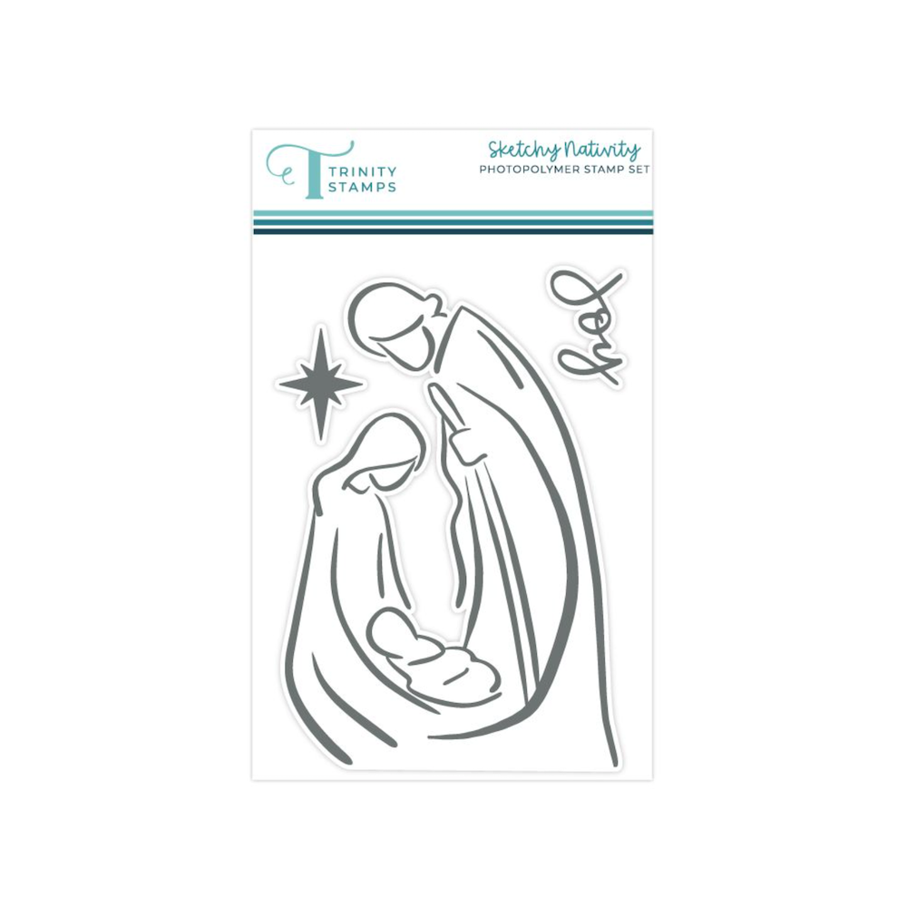 Trinity Stamps Sketchy Nativity Clear Stamp Set tps-360