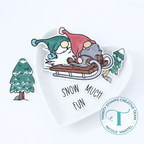 Trinity Stamps Sledding Fun Clear Stamp Set tps-354 gnome