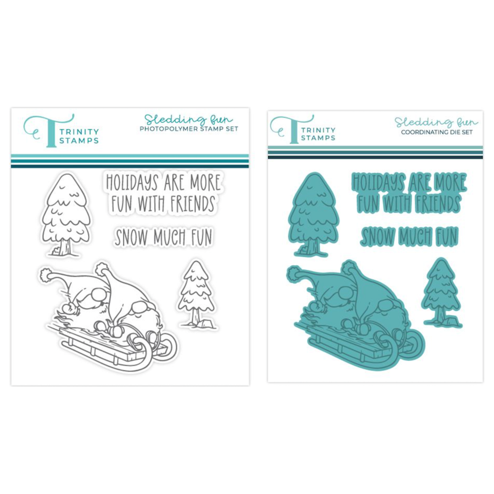 Trinity Stamps Sledding Fun Stamp and Die Bundle