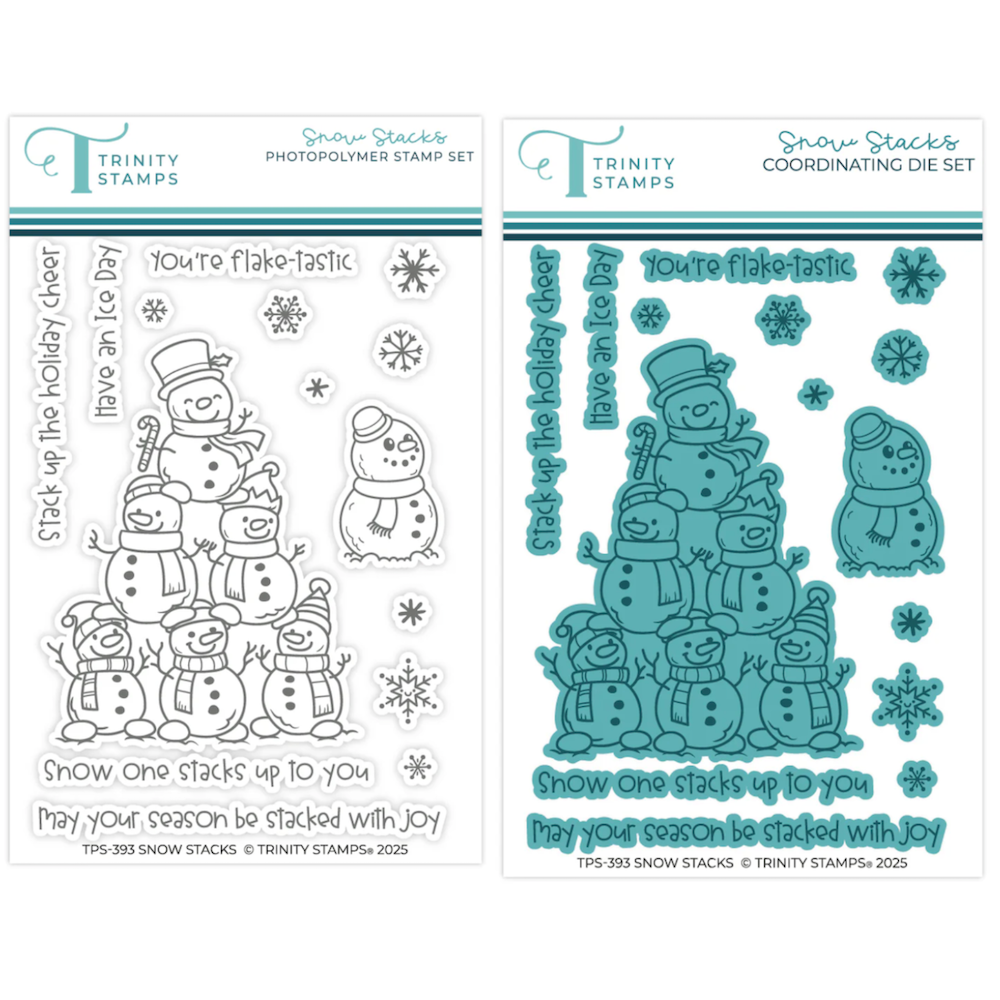 Trinity Stamps Snow Stacks Stamp and Die Bundle