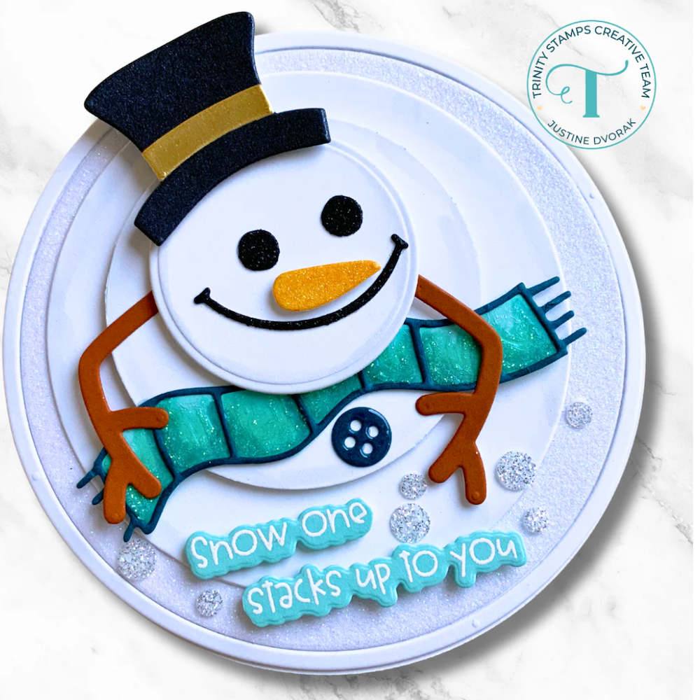 Trinity Stamps Snowman Parts Circle Card Add-On Die Set tmd-370 snow