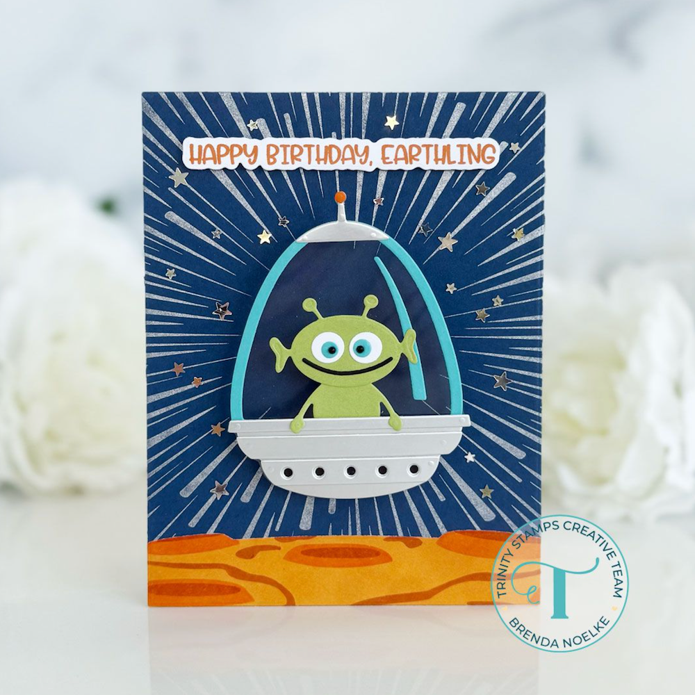 Trinity Stamps Space Saucer Die Set tmd-339 happy