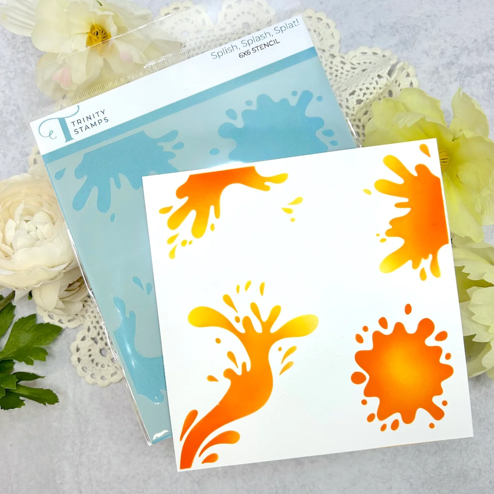 Trinity Stamps Splish Splash Splat Stencil Set 260806-tss orange