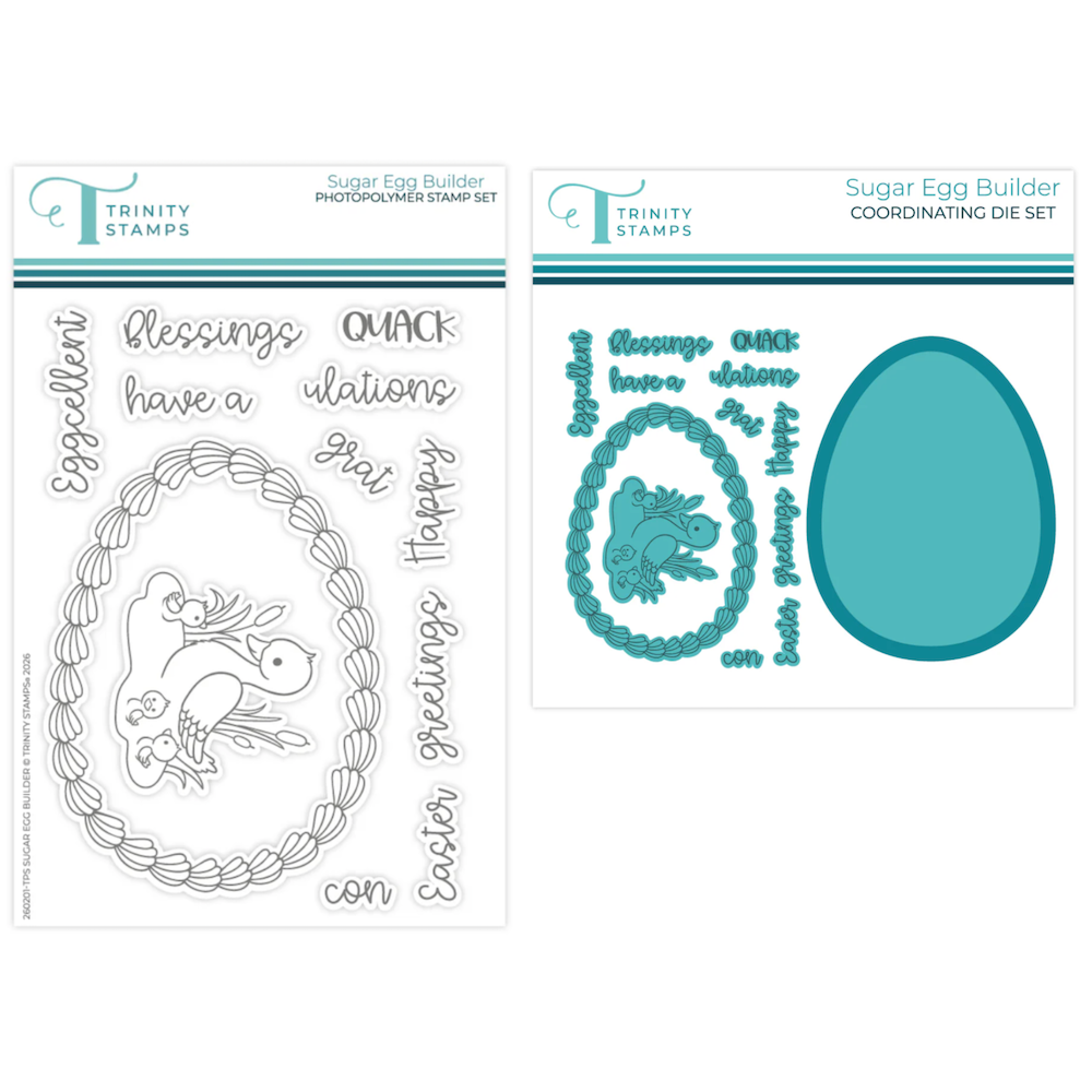 Trinity Stamps Sugar Egg Builder Stamps and Dies Bundle