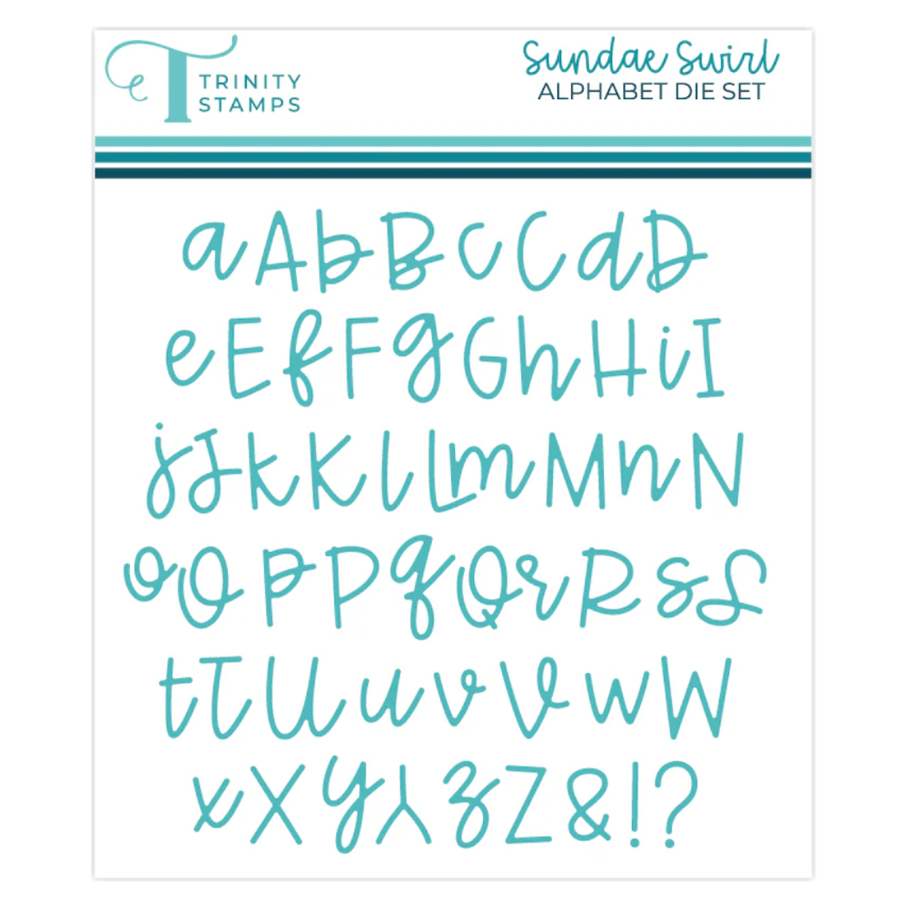 Trinity Stamps Sundae Swirl Alphabet Die Set tmd-354