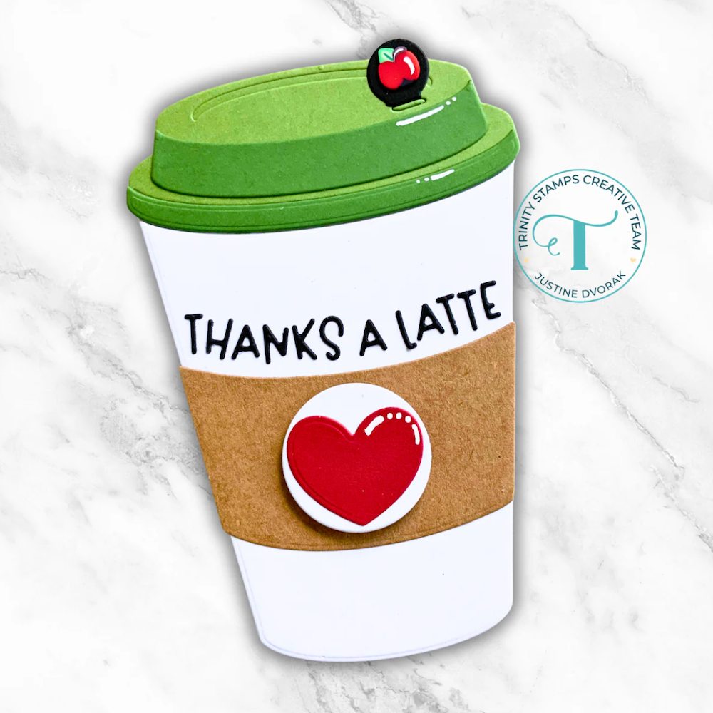 Trinity Stamps Take-Out Coffee Cup Die Set tmd-352 thanks