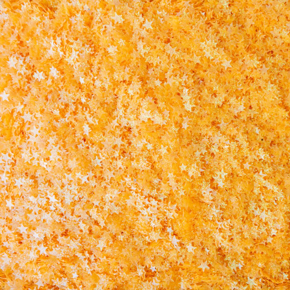 Trinity Stamps Tangerine Sparkle Stars Confetti Embellishment Mix emb-0472