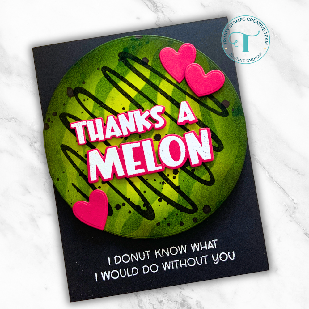 Trinity Stamps Thanks A Melon Clear Stamp and Die Set 260631-tps donut