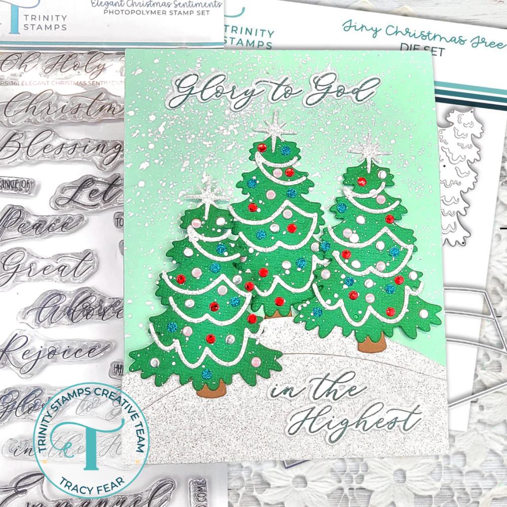 Trinity Stamps Tiny Christmas Tree Die Set tmd-365 glory