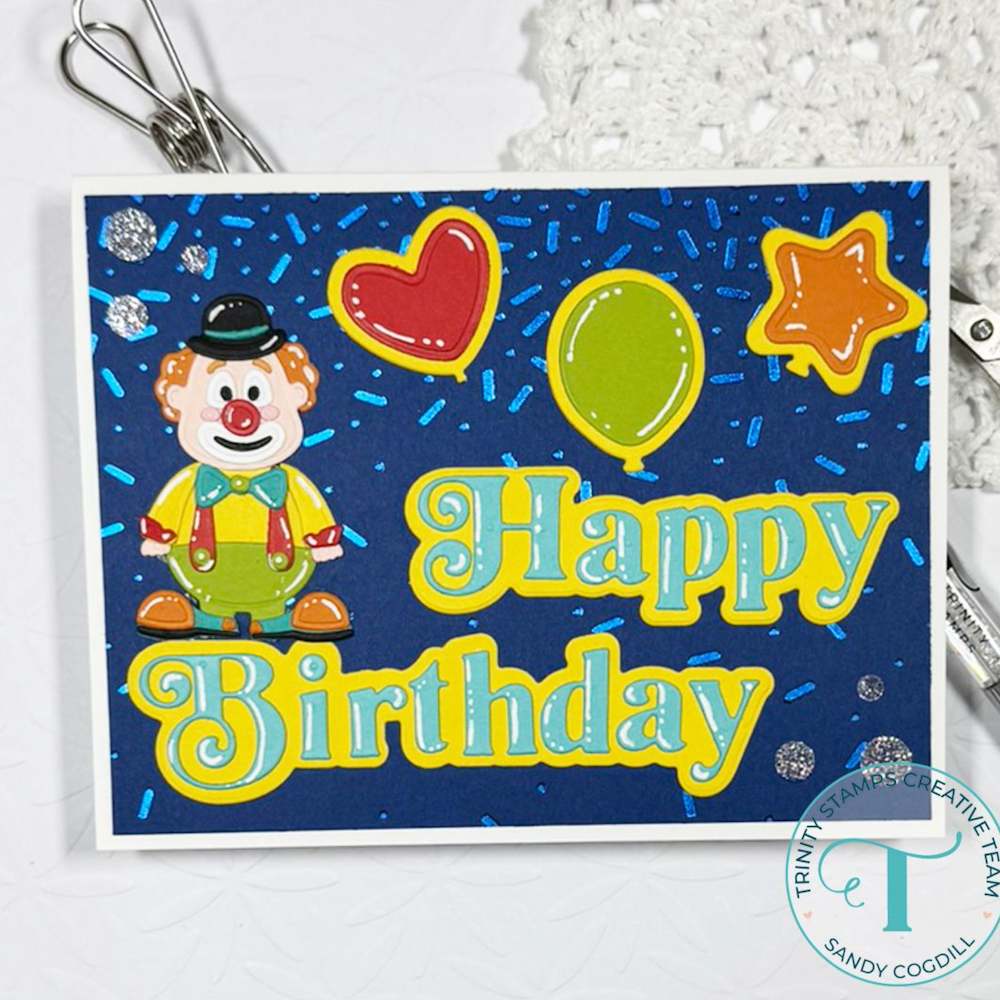 Trinity Stamps Tiny Clown Die Set 260630-tmd balloons