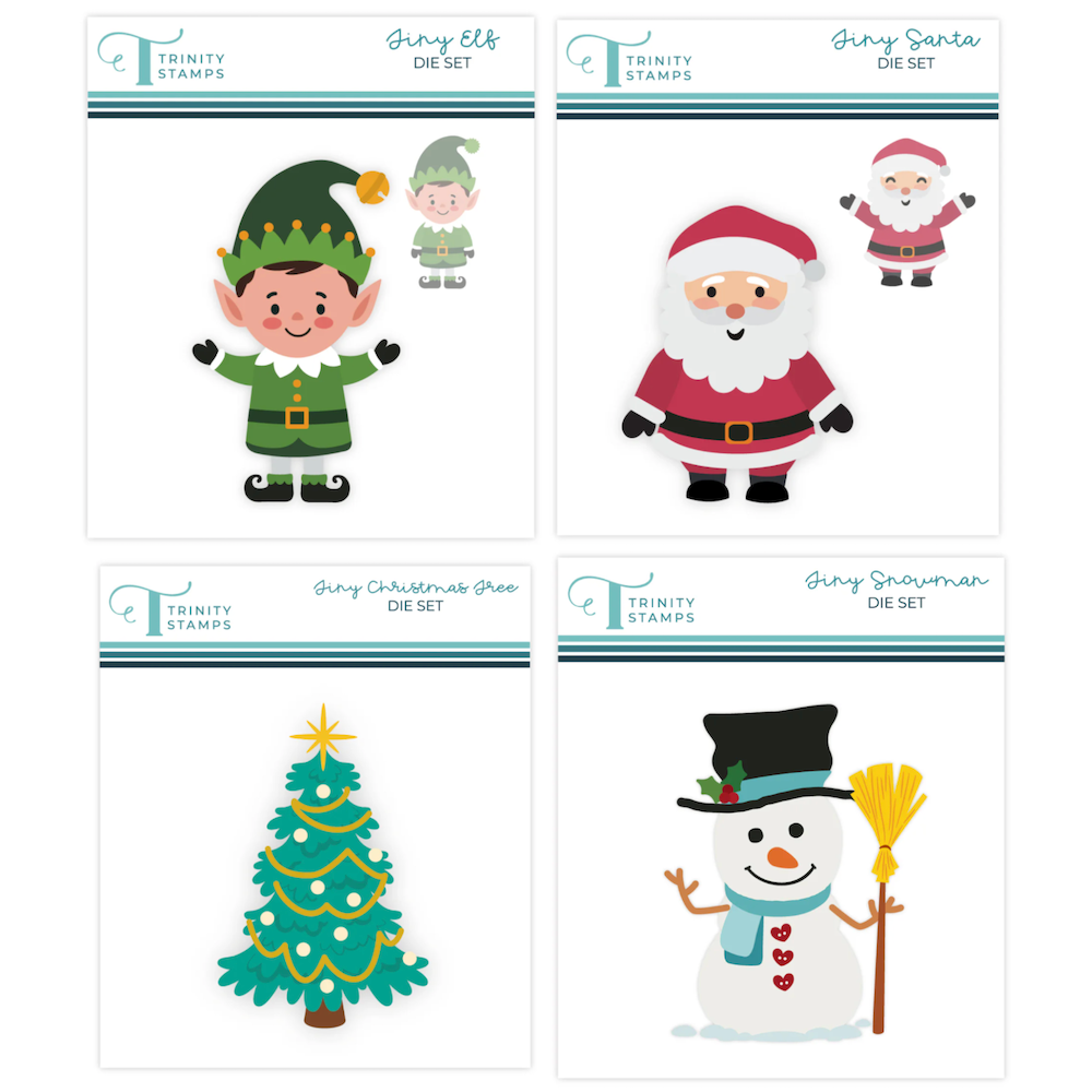 Trinity Stamps Tiny Snowman Christmas Tree Elf and Santa Die Bundle