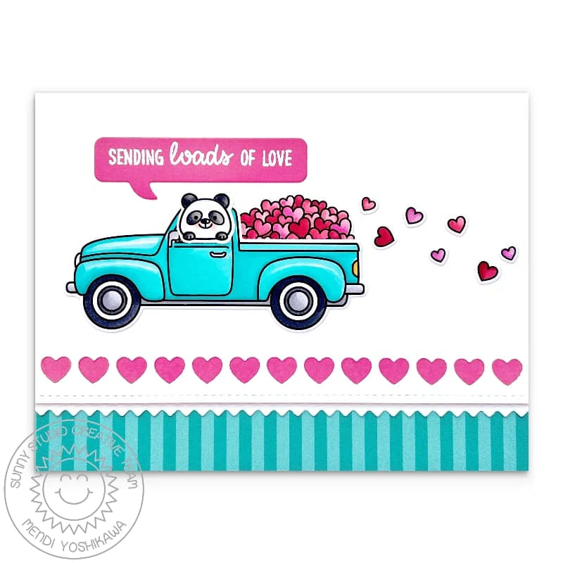 Sunny Studio Truckloads of Love Clear Stamps sscl-356 loads of love