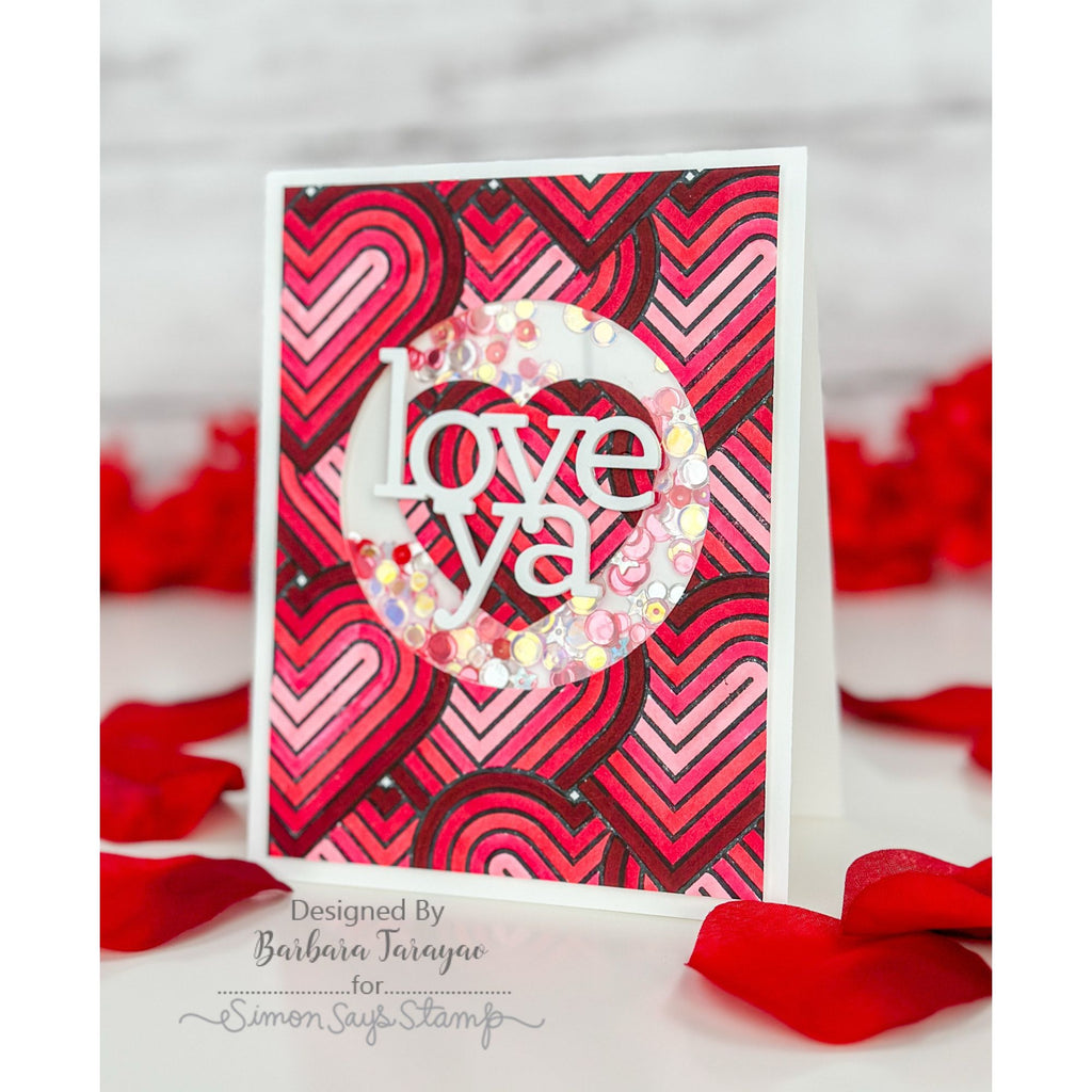 Simon Says Clear Stamp Tucked Hearts 1154ss To Be Loved Love Card | color-code:ALT04
