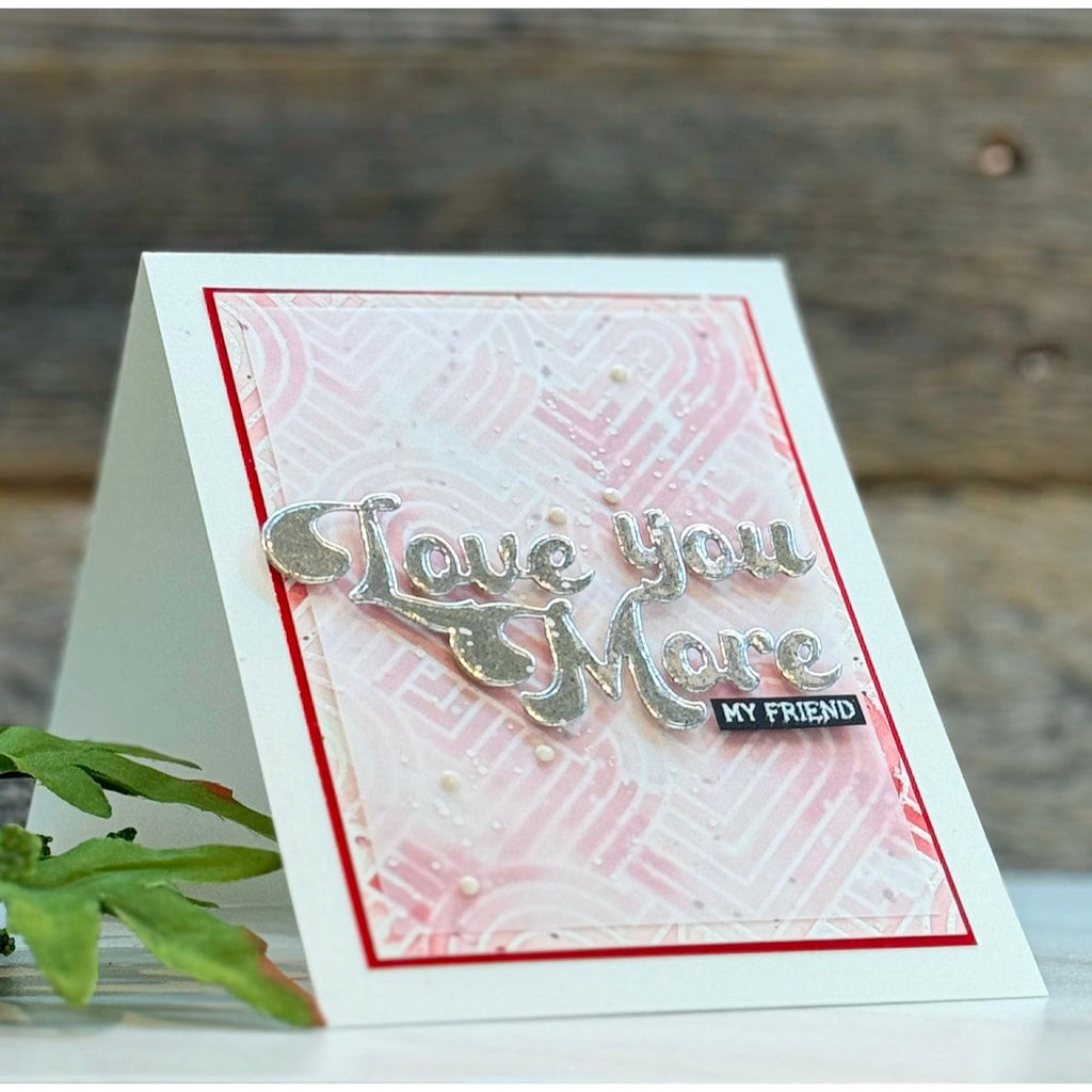 Simon Says Clear Stamp Tucked Hearts 1154ss To Be Loved Love Card