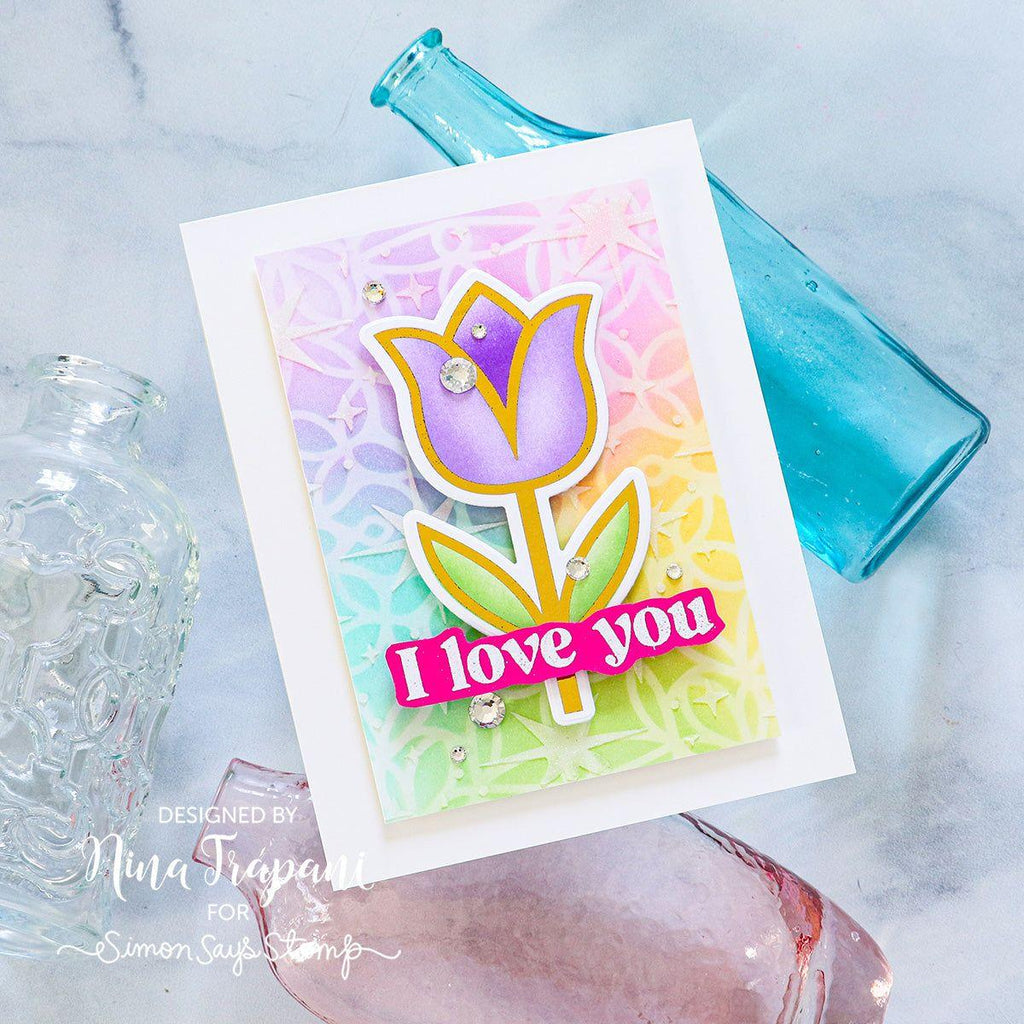Simon Says Stamp Tulip Stem Wafer Dies 1036sdc Splendor Love You Card