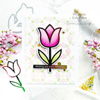 Simon Says Stamp Stencils Tulip Stem 1021stc Splendor Easter Card | color-code:ALT02