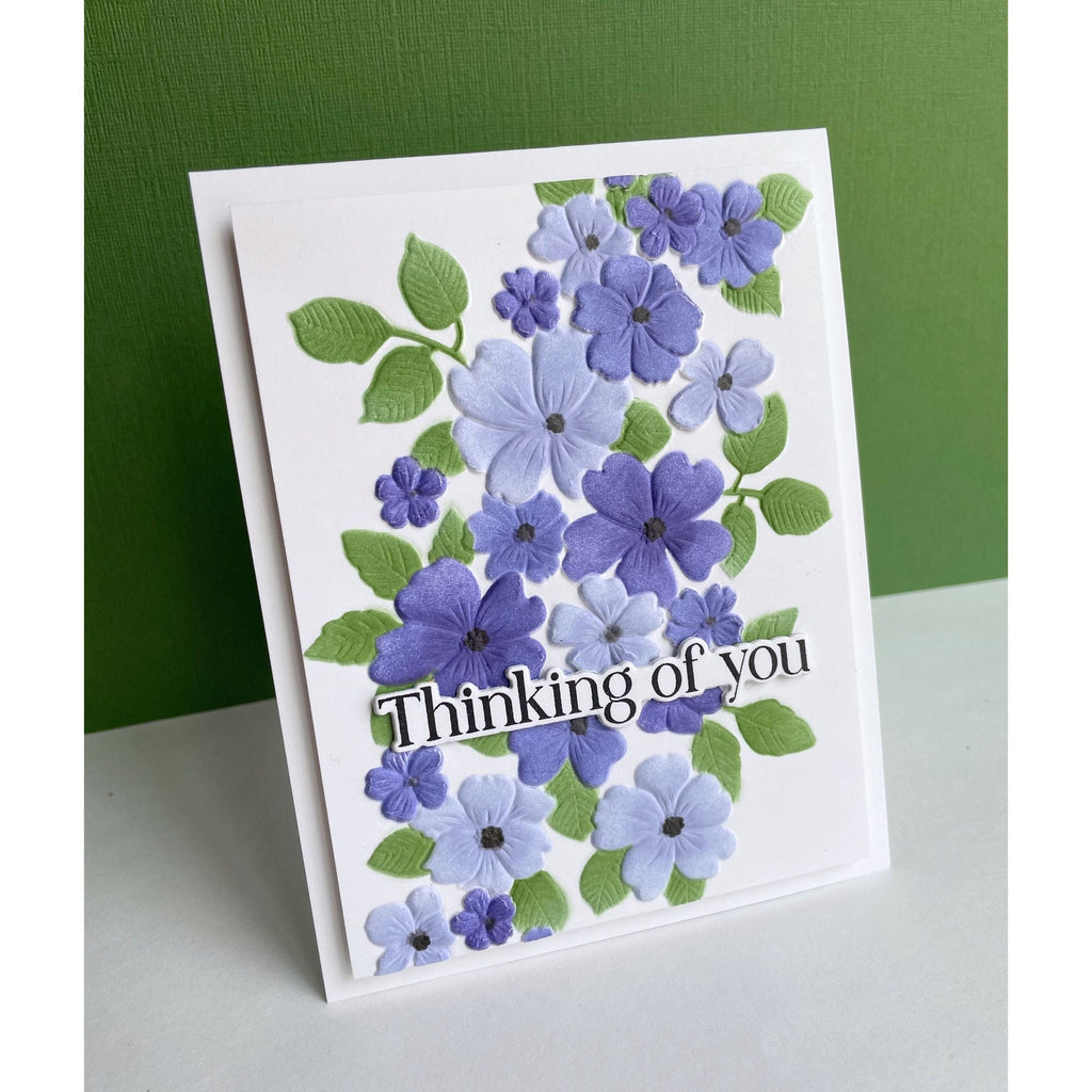 Simon Says Stamp Set of 5 Stencils Tumbling Flowers 1061stc To Love Thinking of You Card | color-code:ALT02