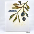 Simon Says Stamp Tuscan Olive Branch Wafer Die s917 Cheering for You Encouragement Card