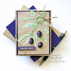Simon Says Stamp Tuscan Olive Branch Wafer Die s917 Cheering for You Thank You Card