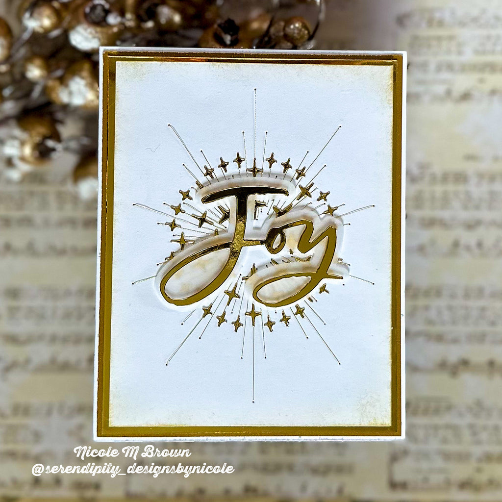 Simon Says Stamp Twinkle Burst Wafer Dies s1106 DieCember Holiday Card