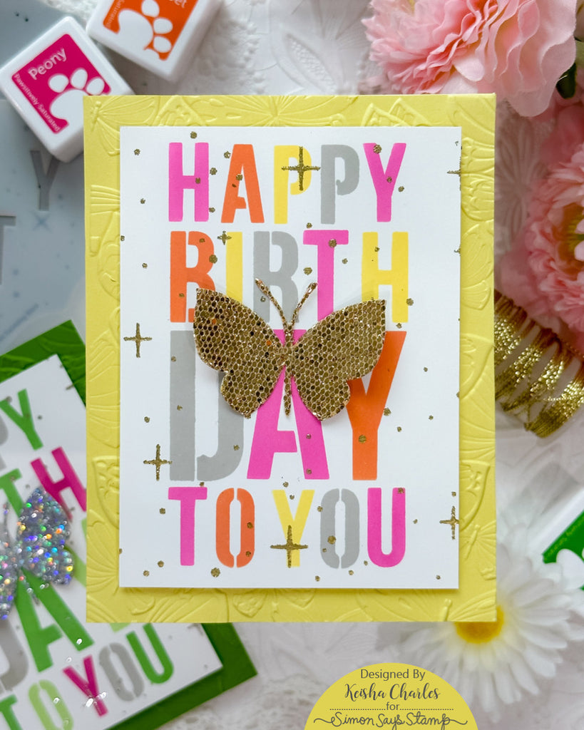 Simon Says Cling Stamp Twinkling Stars sss102704 Out Of This World Birthday Card | color-code:ALT04