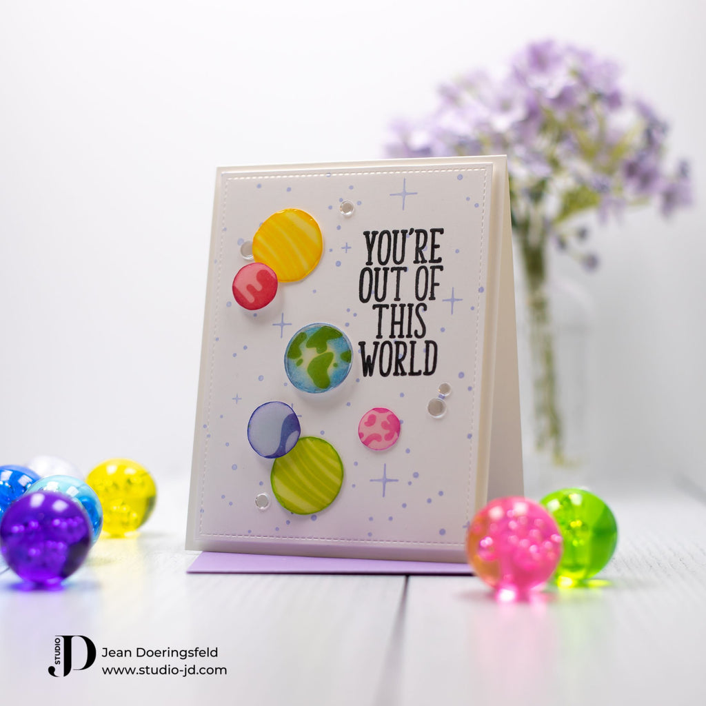 Simon Says Cling Stamp Twinkling Stars sss102704 Out Of This World Friend Card | color-code:ALT01