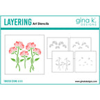 Gina K Designs Twisted Stems Layering Stencils gkdst74