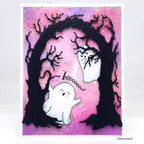 Simon Says Stamp Twisted Tree Arch Wafer Dies s1061 STAMPtember Halloween Card