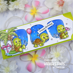 Whimsy Stamps Turtle Tales Clear Stamps C1419 Birthday