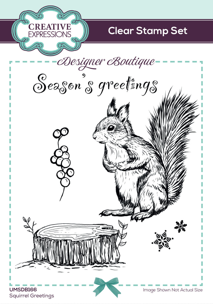 Creative Expressions Squirrel Greetings Clear Stamps umsdb166