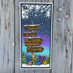 Creative Expressions Festive Trail Cling Stamp umsdb168 christmas card
