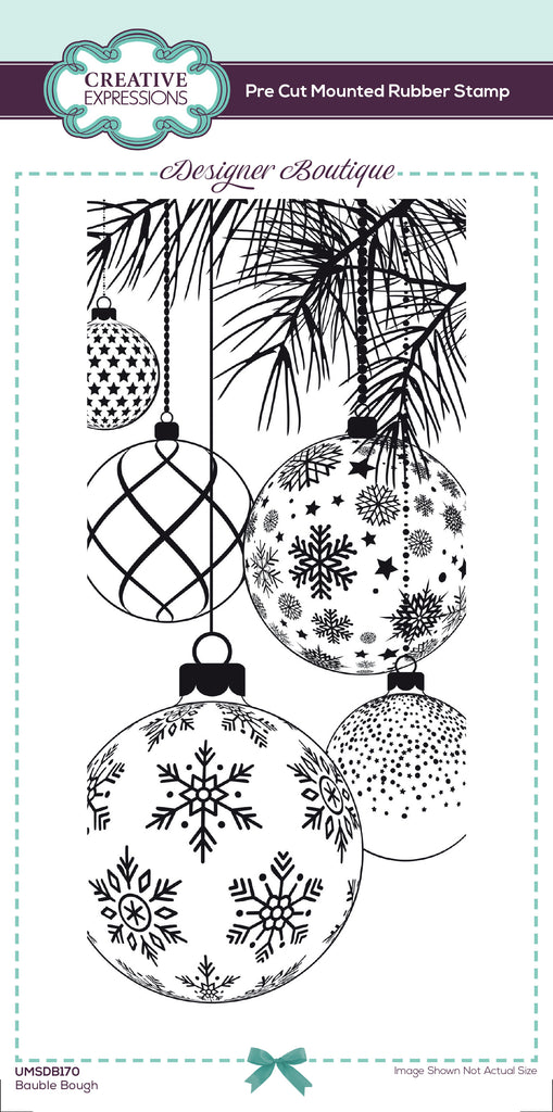 Creative Expressions Bauble Bough Cling Stamp umsdb170