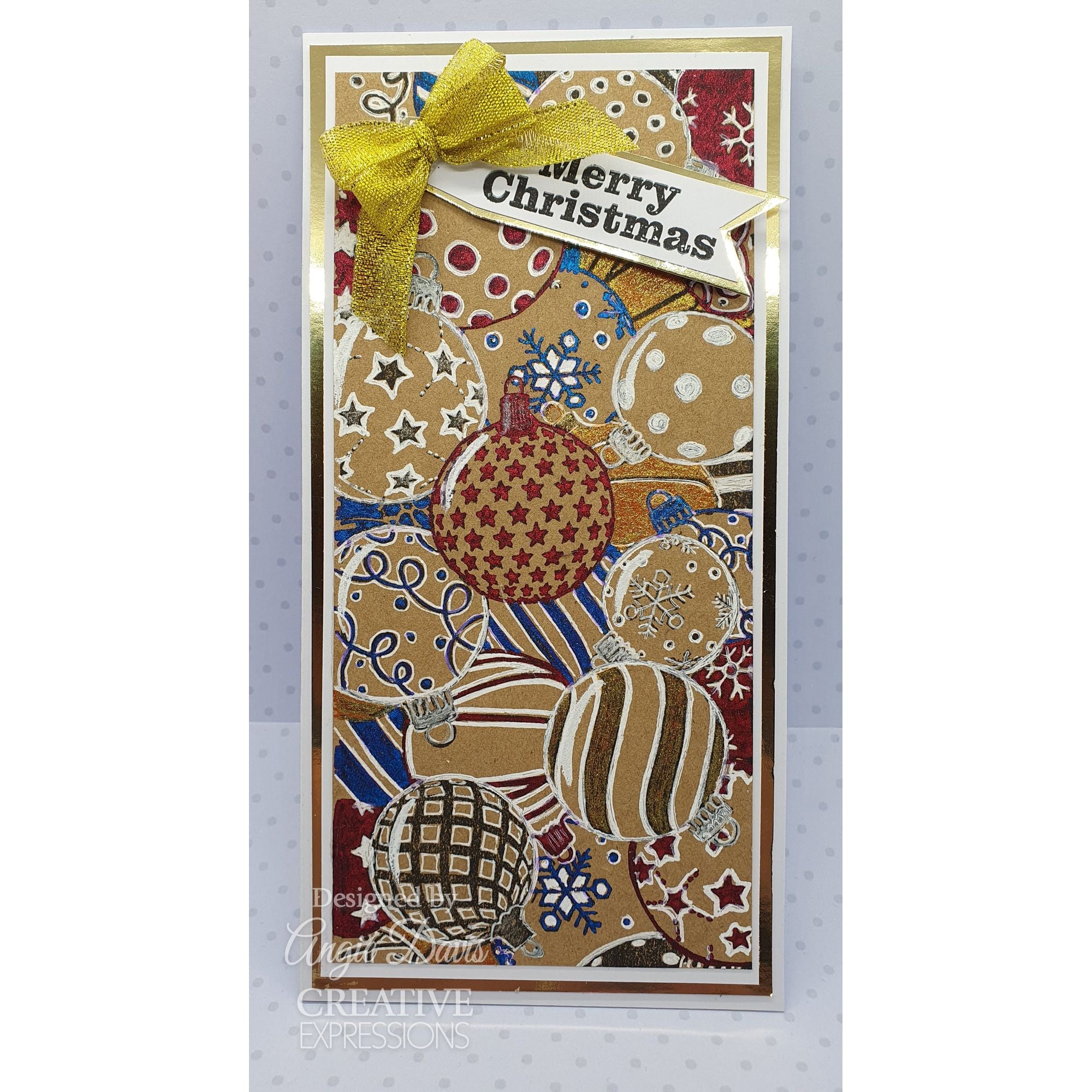 Creative Expressions Bauble Wonderland Cling Stamp umsdb171 merry card