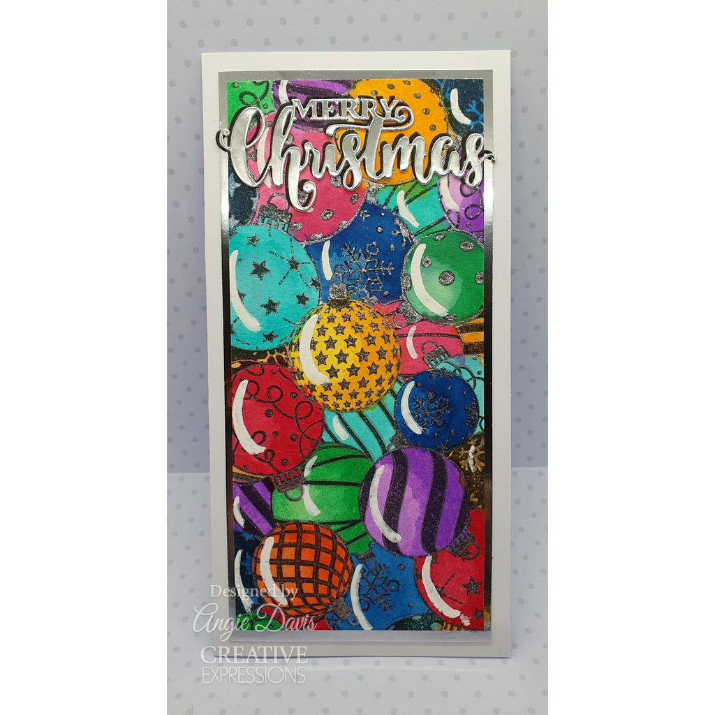 Creative Expressions Bauble Wonderland Cling Stamp umsdb171 ornament card