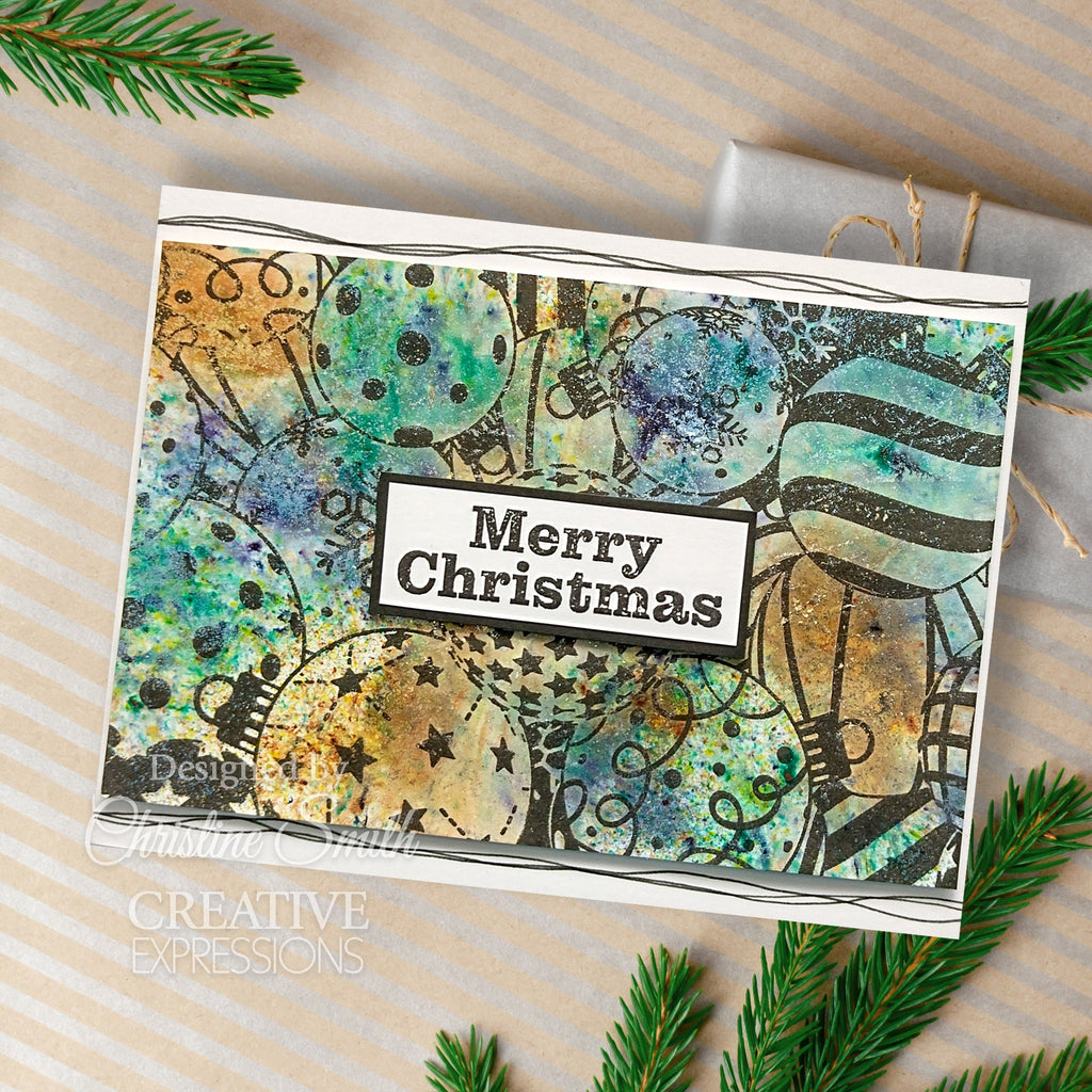 Creative Expressions Bauble Wonderland Cling Stamp umsdb171*