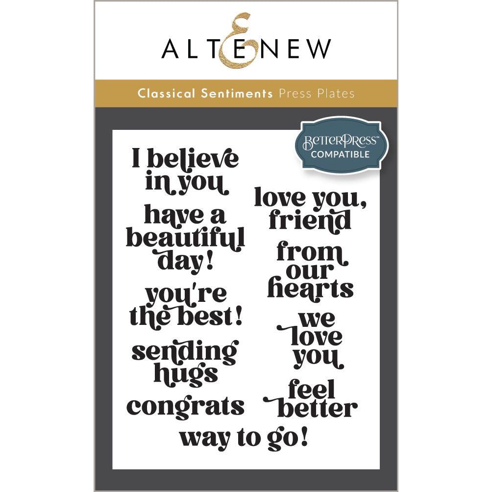 Altenew Classical Sentiments Press Plates alt8472