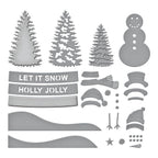 s4-1324 Spellbinders Snowman Scene Etched Dies