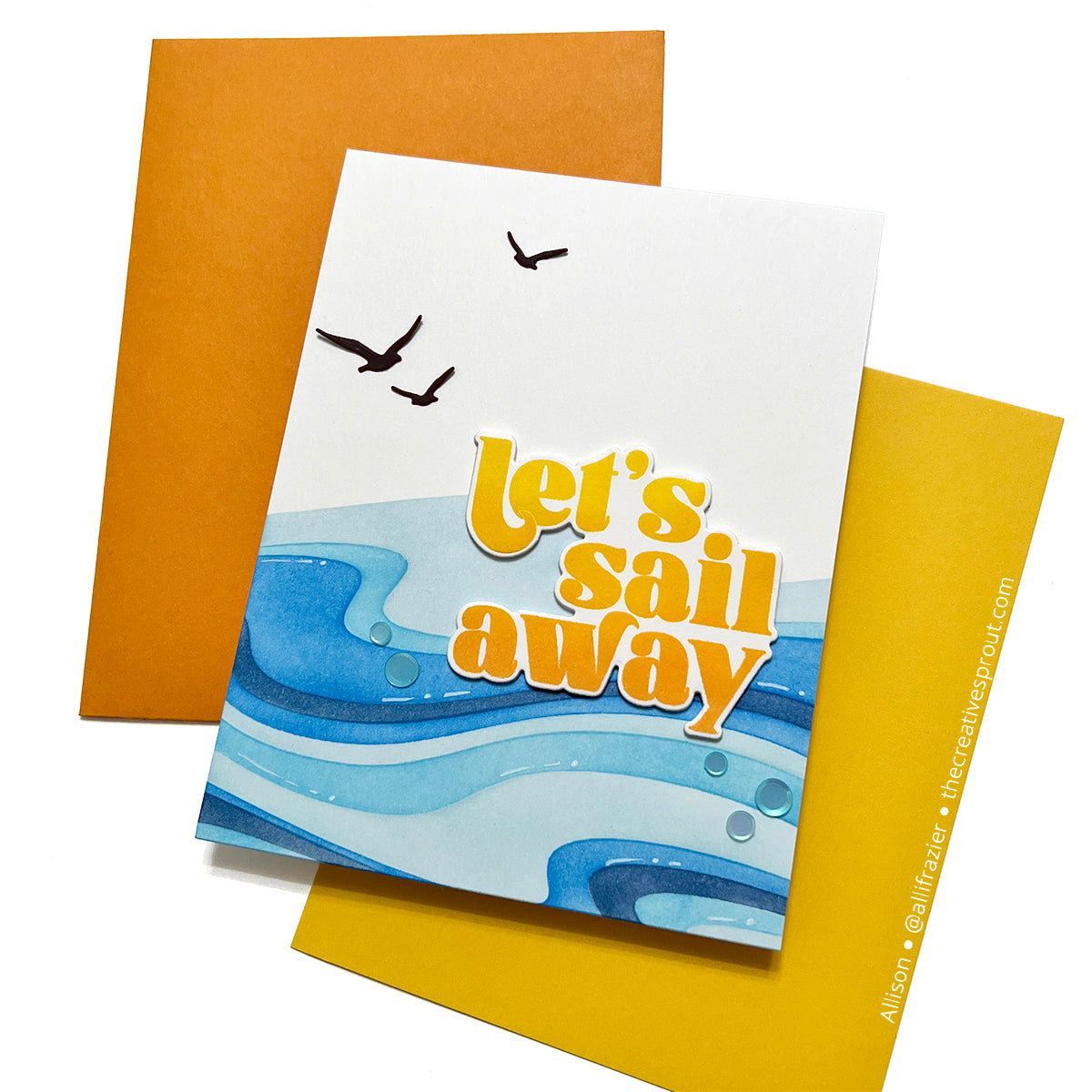 Simon Says Stamp Set of 4 Stencils Under Water 1093st Friend Like You Sail Away Card | color-code:ALT02