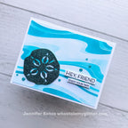 Simon Says Stamp Set of 4 Stencils Under Water 1093st Friend Like You Friend Card