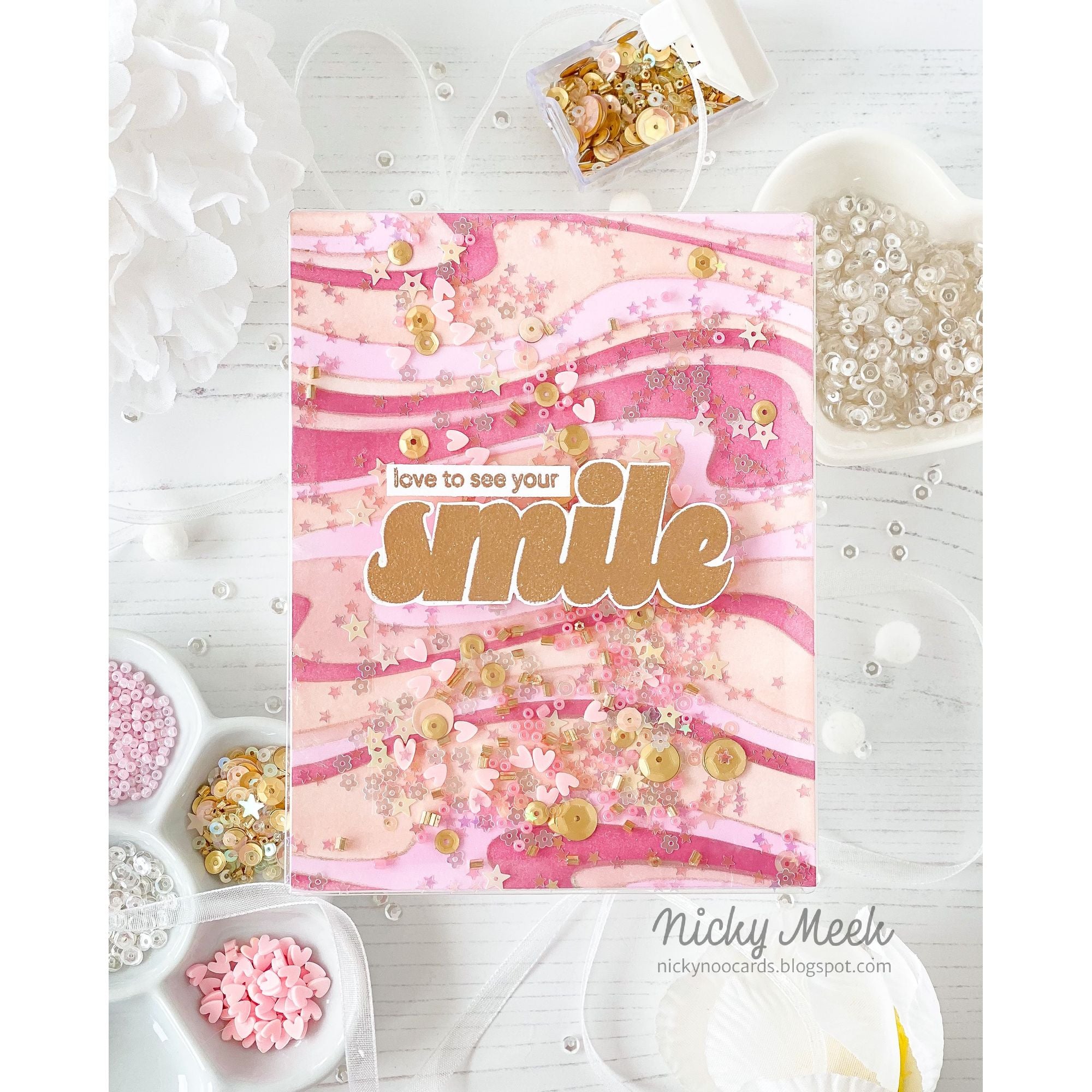 Simon Says Stamp Set of 4 Stencils Under Water 1093st Friend Like You Smile Card | color-code:ALT03