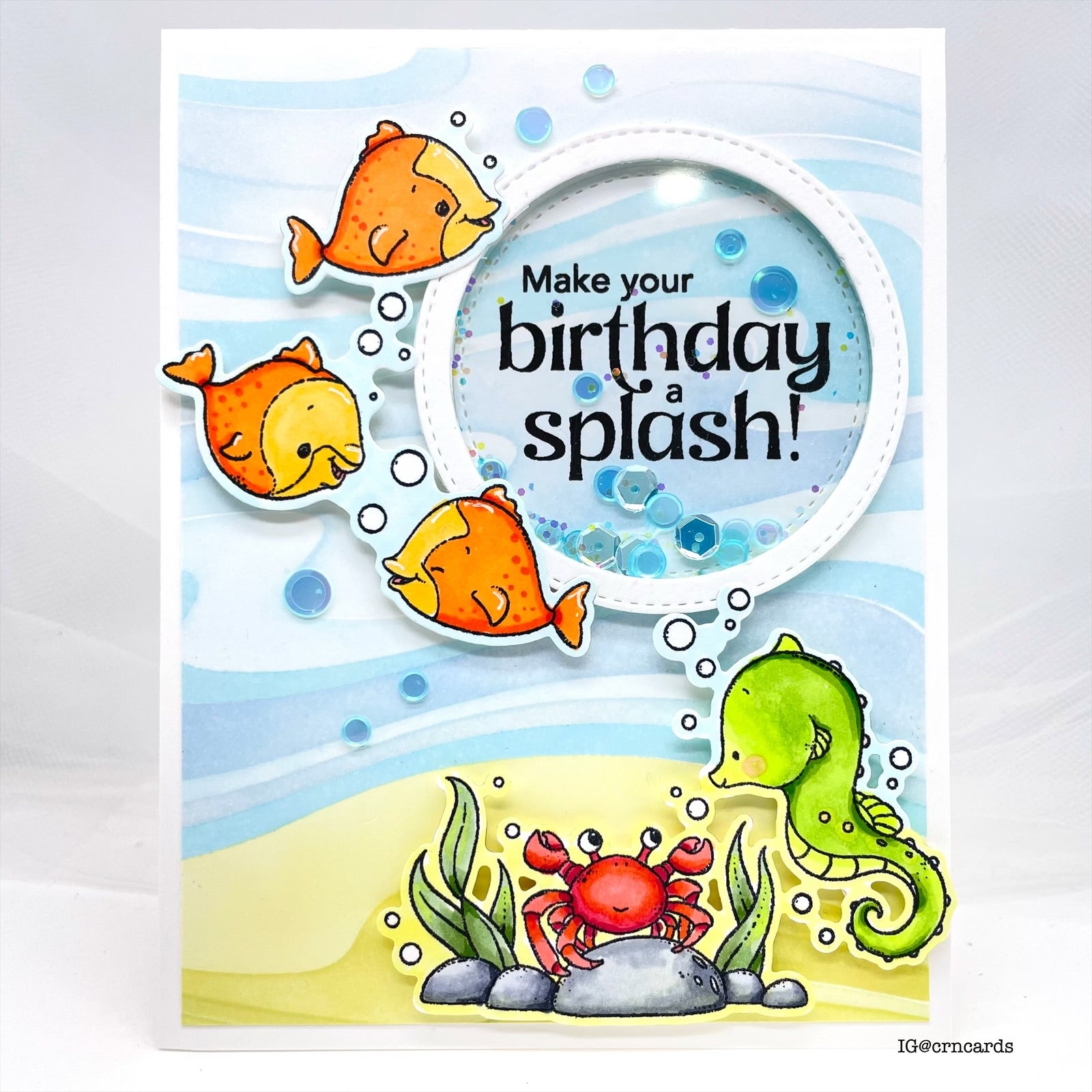 Simon Says Stamp Set of 4 Stencils Under Water 1093st Friend Like You Birthday Card
